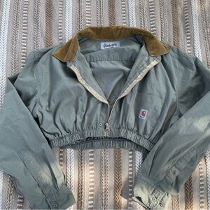 Carhartt Green Utility Jacket with Elastic Waist